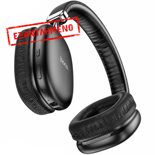 Wireless Ακουστικά Stereo Hoco W35 Hi-Fi v5.3 400mAh με Υποδοχή MicroSD και AUX Μαύρα