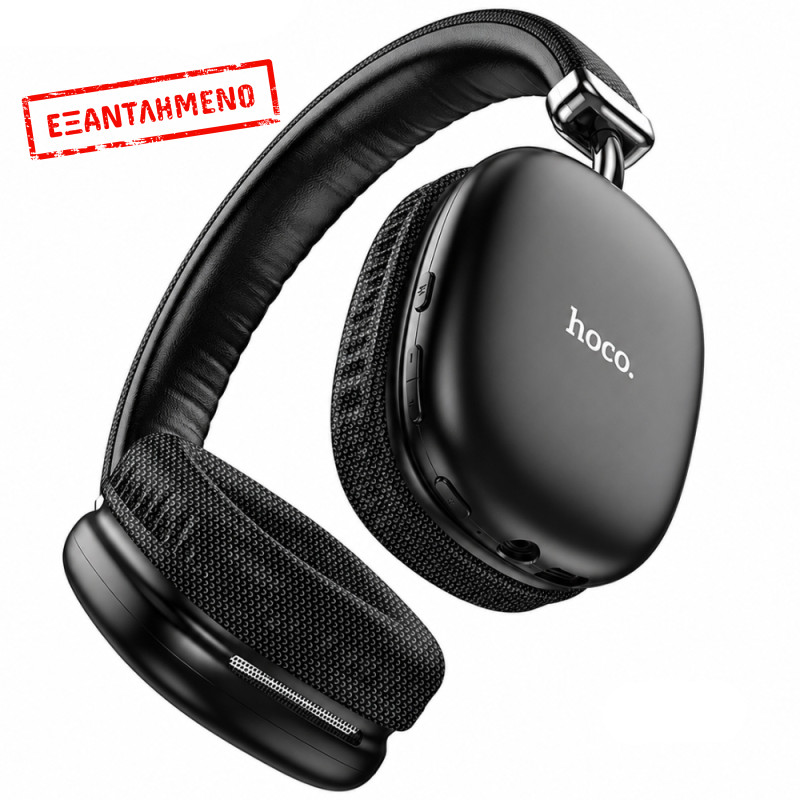 Wireless Ακουστικά Stereo Hoco W35 Hi-Fi v5.3 400mAh με Υποδοχή MicroSD και AUX Μαύρα