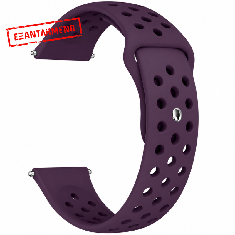 Watchband Hoco WH25 Flexible Series για Samsung Huawei Xiaomi Vivo OPPO κα 22mm Universal Μωβ Silicon Strap