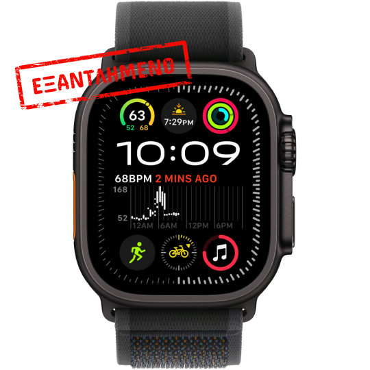 Apple Watch Ultra 2 4G 49mm GPS eSIM NFC IP6X Natural Case με Black Alpine Loop