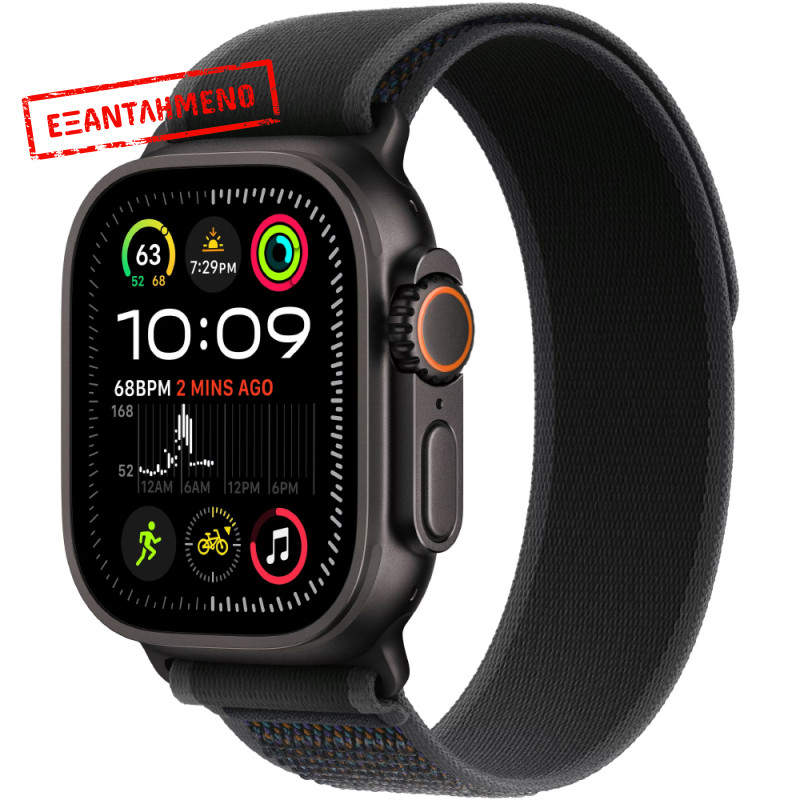 Apple Watch Ultra 2 4G 49mm GPS eSIM NFC IP6X Natural Case με Black Alpine Loop