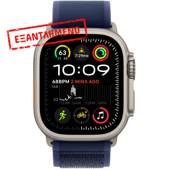 Apple Watch Ultra 2 4G 49mm GPS eSIM NFC IP6X Natural Case με Blue Alpine Loop
