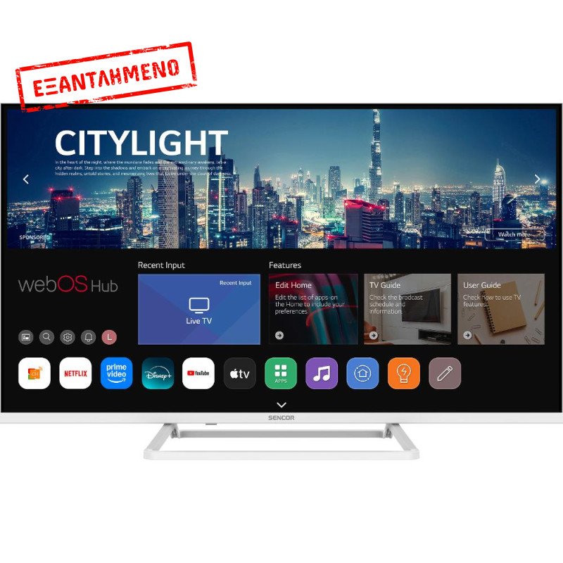 Τηλεόραση Sencor SLE 40FS841BW webOS SMART TV FULL HD 1920 x 1080p HDR 10 40"
