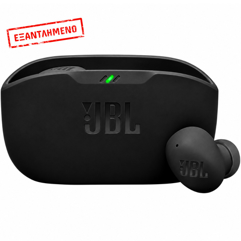 Wireless Hands Free JBL Wave Buds 2 με Pure Bass ANC έως 40 Ώρες Αυτονομίας IP54 και Θήκη Φόρτισης Μαύρα