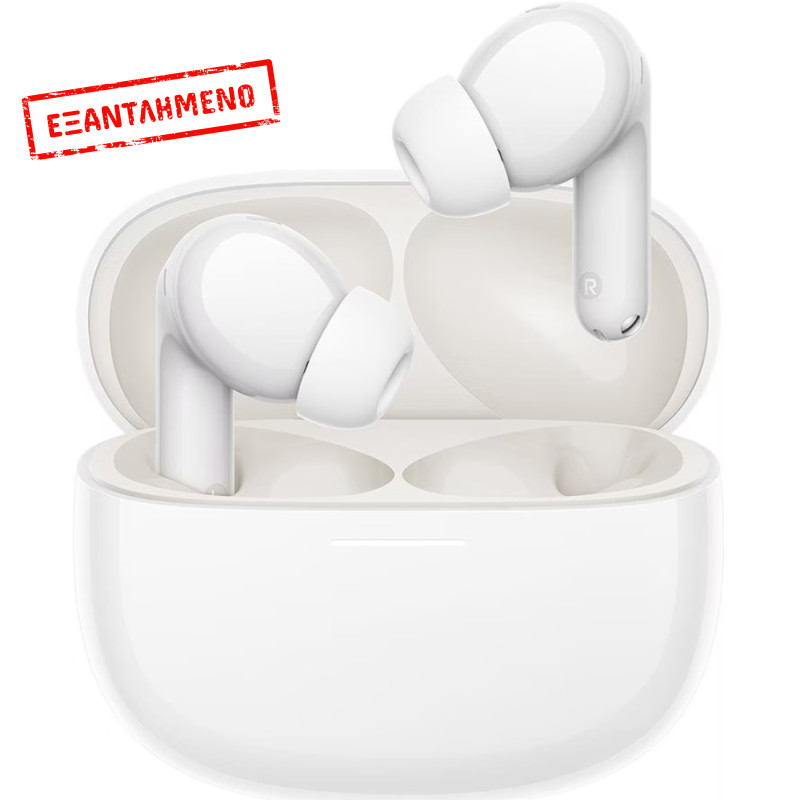 Wireless Bluetooth Xiaomi Redmi Buds 8 BHR08UHGL Bluetooth v5.4 ANC με 11h Χρόνο Λειτουργίας και Θήκη Φόρτισης White