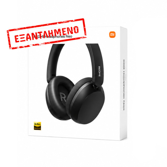Bluetooth Xiaomi Redmi Neo Over Ear Ασύρματα & Ενσύρματα Hi-Res με 72 ώρες Λειτουργίας, ANC, ΒΤ5.4, 3 Mics και HyperOS Obsidian Black