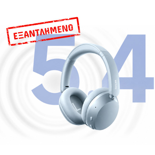 Bluetooth Xiaomi Redmi Neo Over Ear Ασύρματα & Ενσύρματα Hi-Res με 72 ώρες Λειτουργίας, ANC, ΒΤ5.4, 3 Mics και HyperOS  Mist Blue