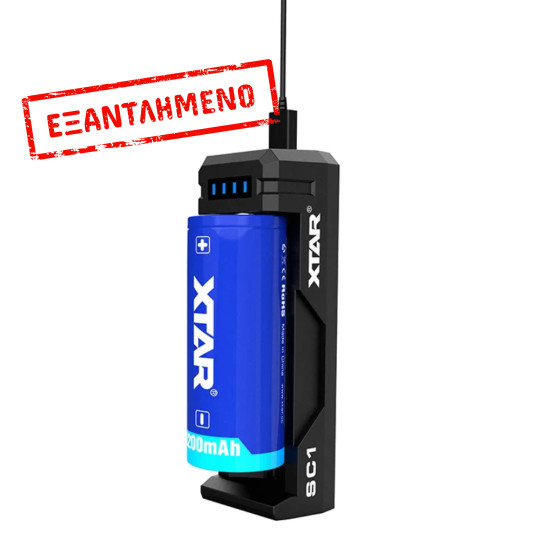 Φορτιστής Μπαταριών Βιομηχανικού Τύπου SC1 USB-C 2A για 18650 18700 20700 21700 22650 25500 26650 Φορτιστής Μπαταριών Βιομηχανικού Τύπου SC1 USB-C 2A για 18650 18700 20700 21700 22650 25500 26650