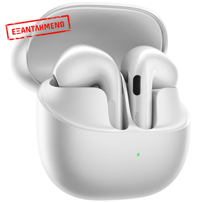 Wireless Bluetooth Xiaomi Buds 6 BHR08OGGL Hi-Res με Active Noise Cancellation, AI Υπότιτλοι και Θήκη Φόρτισης IP54  Pearl White