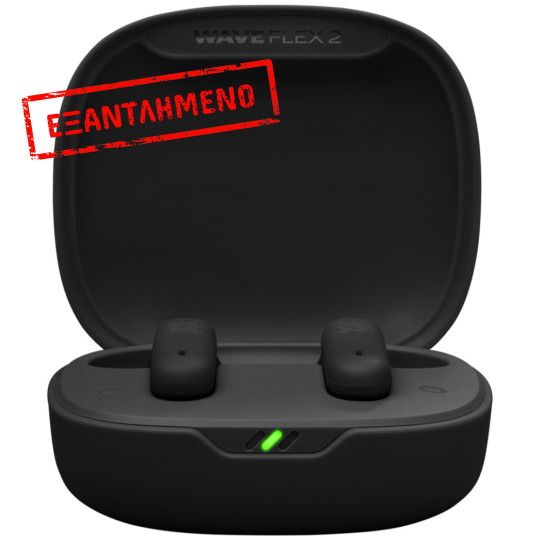 Wireless Hands Free JBL Wave Flex 2 Earbud TWS με Pure Bass ANC έως 40 Ώρες Λειτουργίας BT v5.3 IP54 και Fast Charge Θήκη Μαύρο