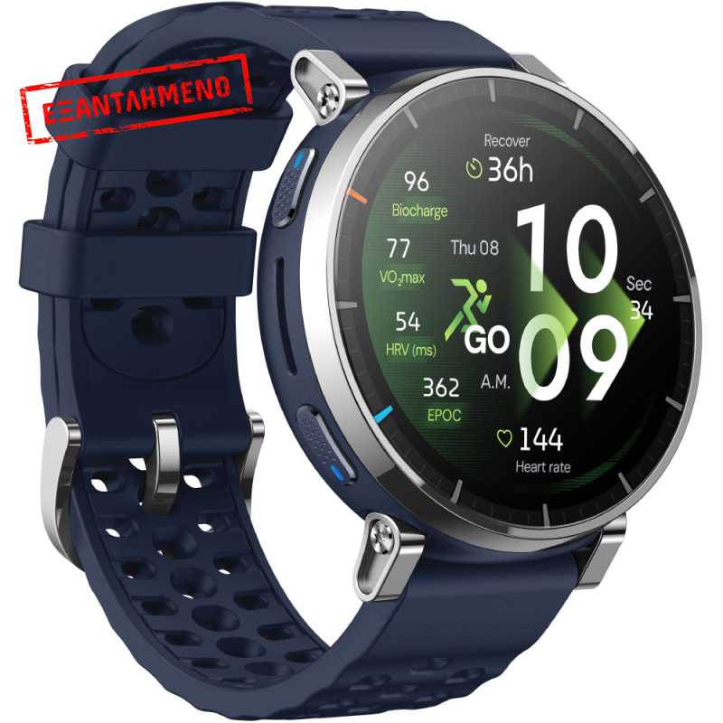 Smartwatch Amazfit Active 3 Premium 1.32" AMOLED GPS NFC 5 ATM με Δυνατότητα Κλήσεων Atlas Blue