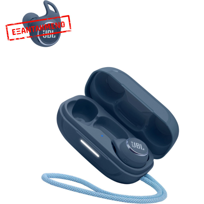 Bluetooth Hands Free JBL Reflect Aero In-ear με Hybrid ANC 16 ώρες Λειτουργία ΒΤ 5.2 IP68 και Θήκη Φόρτισης Μπλε