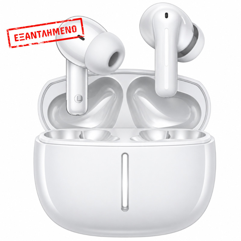 Wireless Hands Free Hoco EQ34 Plus Rima ANC+ENC v5.4 300mAh 7 Ώρες Λειτουργίας Λευκά