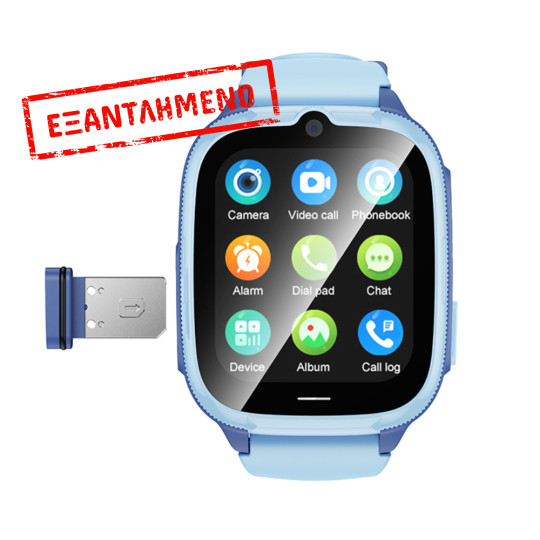 Kids Smartwatch Hoco Y106 4G 730mAh 1.83” LCD GPS Κάμερα με Δυνατότητα Κλήσεων και Μηνυμάτων IPX7 Μπλε