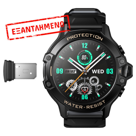 Kids Smartwatch Hoco Y107 4G 700mAh 1.28” LCD GPS Κάμερα με Δυνατότητα Κλήσεων και Μηνυμάτων IP54 Μαύρο