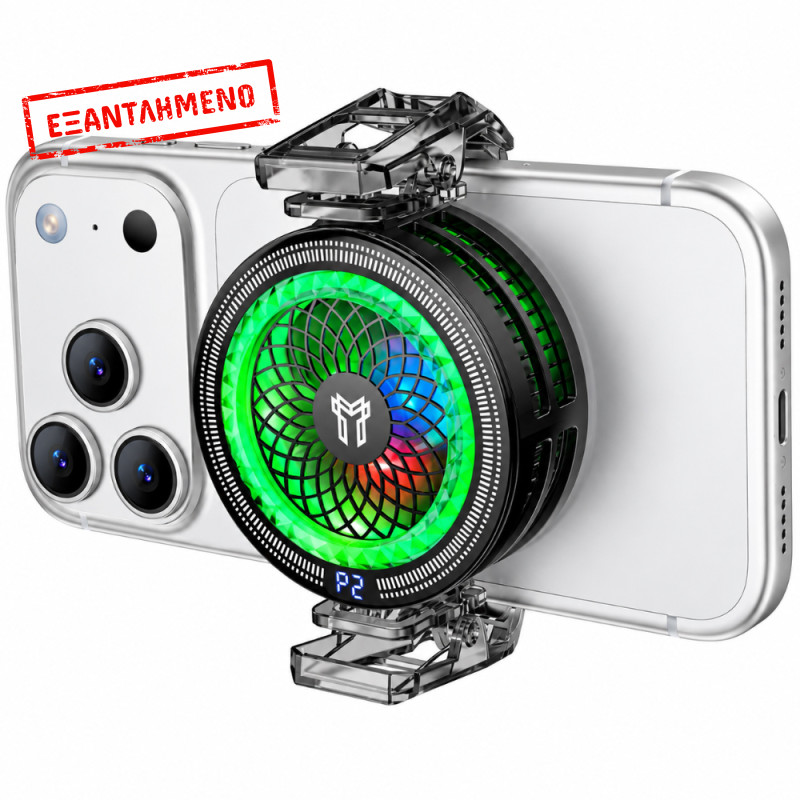 Cooler Κινητού Τηλεφώνου Hoco GA6 Glacier RGB με Μαγνητη και Κλίπ 3-επίπεδα Έντασης και AI Cooling