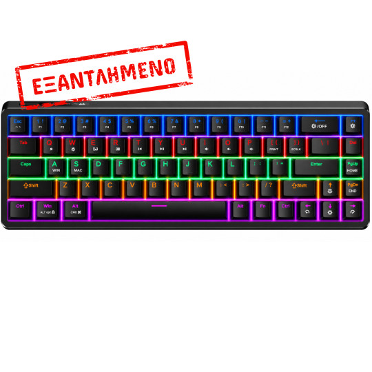 Ενσύρματο Gaming Μηχανικό Πληκτρολόγιο Hoco GM703 Rico 68 Πλήκτρων RGB Φωτισμό και Καλώδιο USB-C 1.5m
