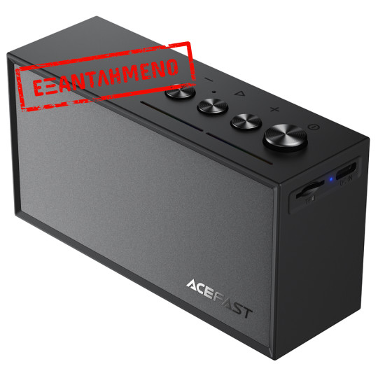 Φορητό Ηχείο Wireless Acefast K9 Go Mini v6.0 TWS 5W 1200mAh με Μικρόφωνο TF Card Playback και RGB Φωτισμό IPX4 Μαύρο