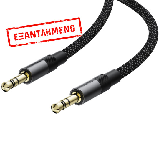 Καλώδιο σύνδεσης Ήχου Acefast J10 3.5mm Αρσενικό σε 3.5mm Αρσενικό Braided Μαύρο 1m