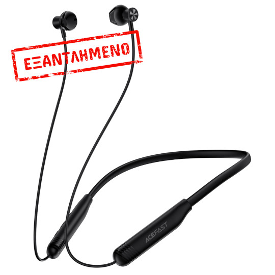 Bluetooth Hands Free Acefast N9 Neckband v6.0 200mAh 32Hrs Αναπαραγωγής IPX4 Μαύρα