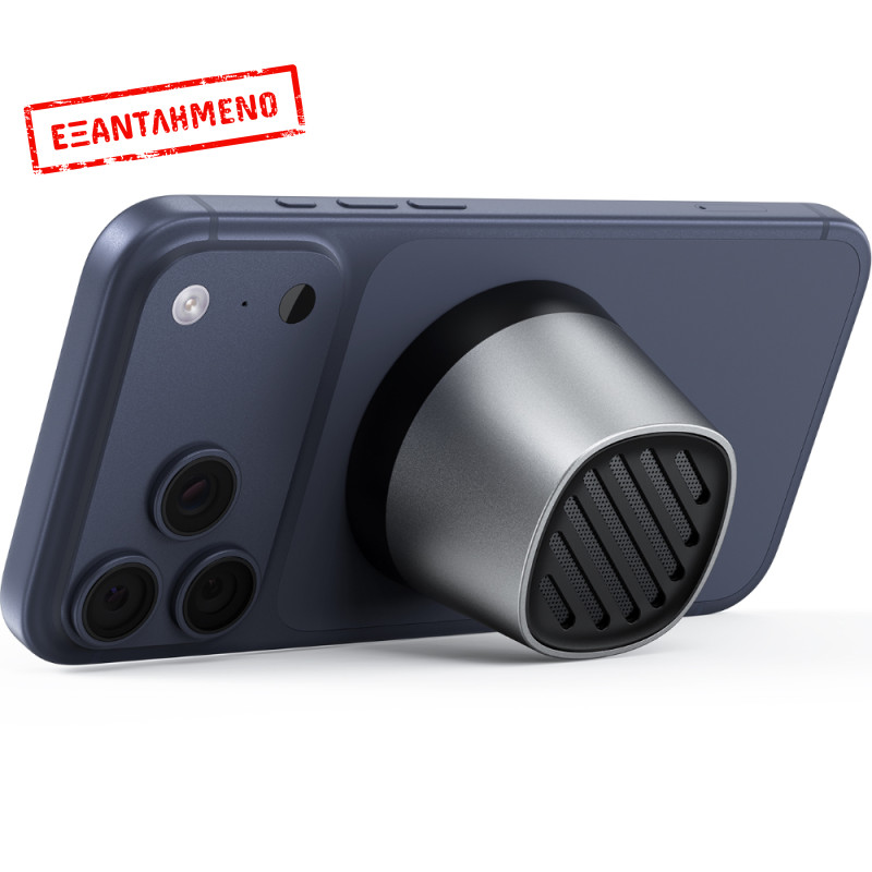 Φορητό Ηχείο Wireless Acefast K8 Go TWS ENC v6.0 600mAh 5W με Μαγνητική Βάση για Ασύρματη Φόρτιση 15W IPX4 Μαύρο