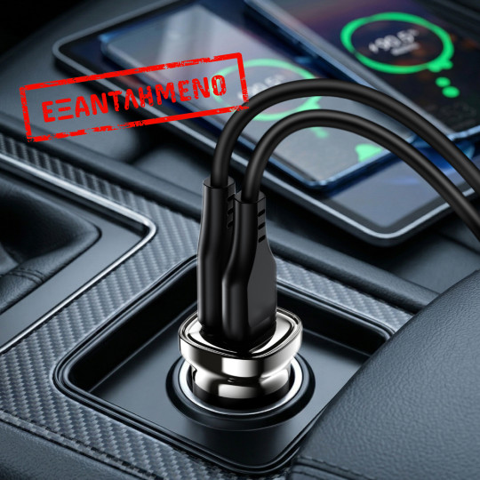 Φορτιστής Αυτοκινήτου Acefast B19 PD30W 1xUSB-A 1xUSB-C Μαύρος