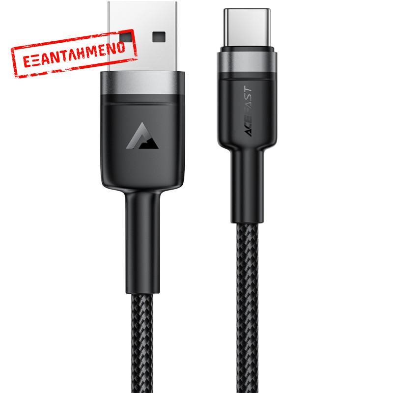 Καλώδιο Acefast C22-04 USB-A σε USB-C 18W 3A Braided Μαύρο 1.2m