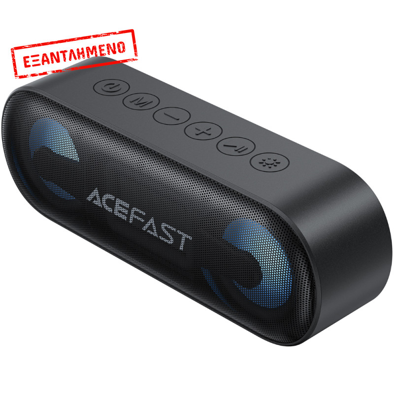Φορητό Ηχείο Wireless Acefast K13 v6.0 TWS ENC 16W 1800mAh AUX TF Card και RGB Φωτισμό IPX6 Μαύρο