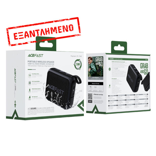 Φορητό Ηχείο Wireless Acefast K4 Go v5.4 TWS 5W 900 mAh IPX7 Μαύρο