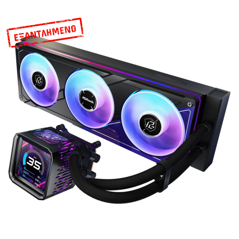 ASRock Phantom Gaming 360 LCD Υδρόψυξη Επεξεργαστή Τριπλού Ανεμιστήρα 120mm Socket AM4/AM5/1700 ARGB