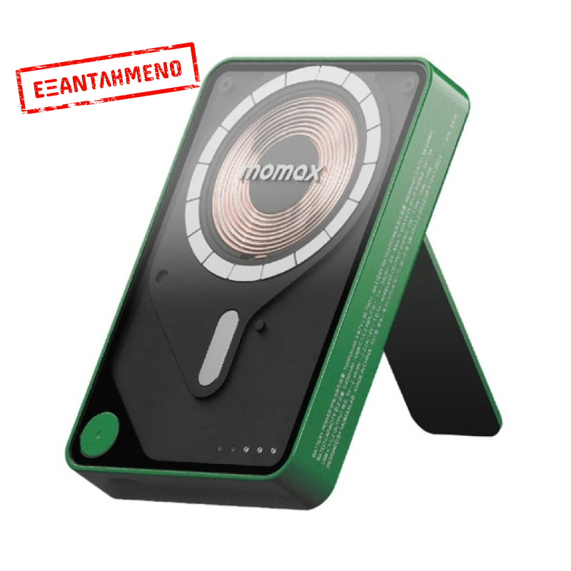 1-Power X Pro+ Magnetic Wireless Power Bank 10000mAh With Built-In USB-C Cable Green