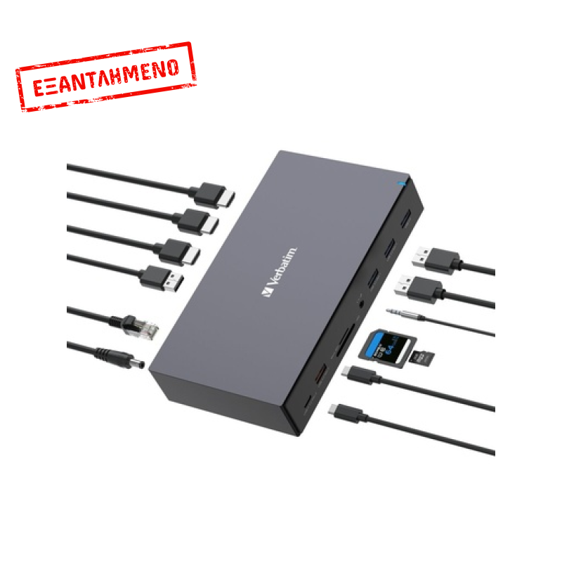 Verbatim CDS-17 USB-C Docking Station με DisplayPort / HDMI 4K PD Ethernet