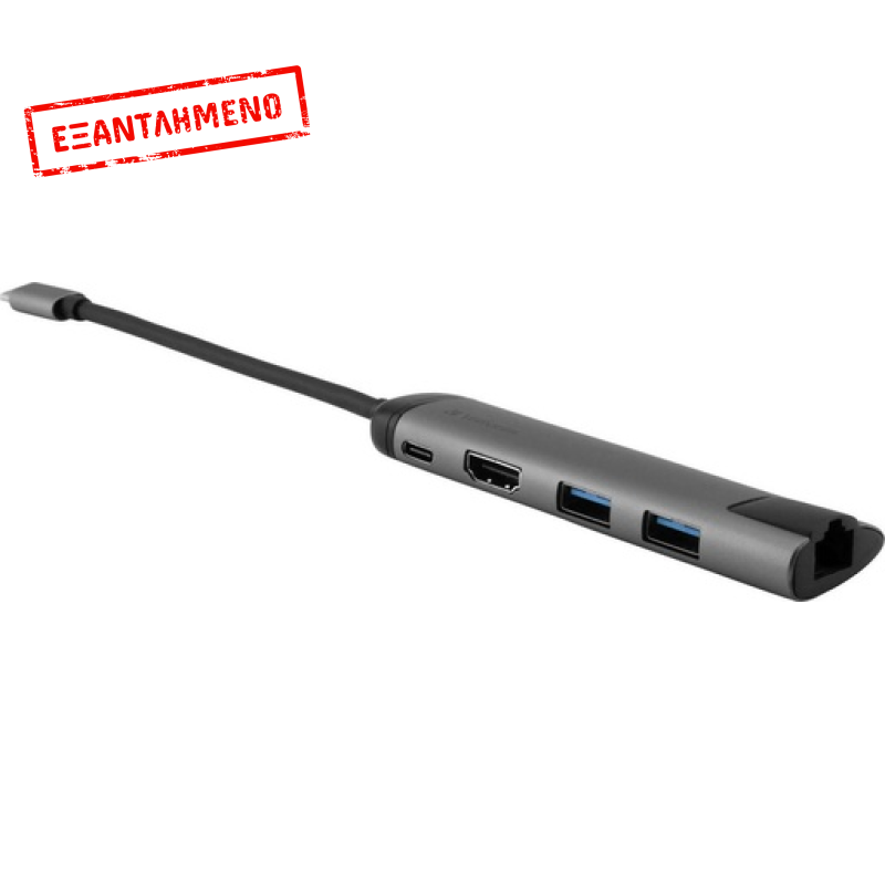 Verbatim USB-C Docking Station με HDMI 4K PD Ethernet Ασημί