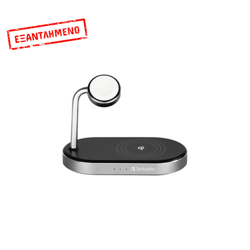 Verbatim Aluminium 3-in-1 Qi MFi Wireless + Apple Watch + QC 3.0 Charger