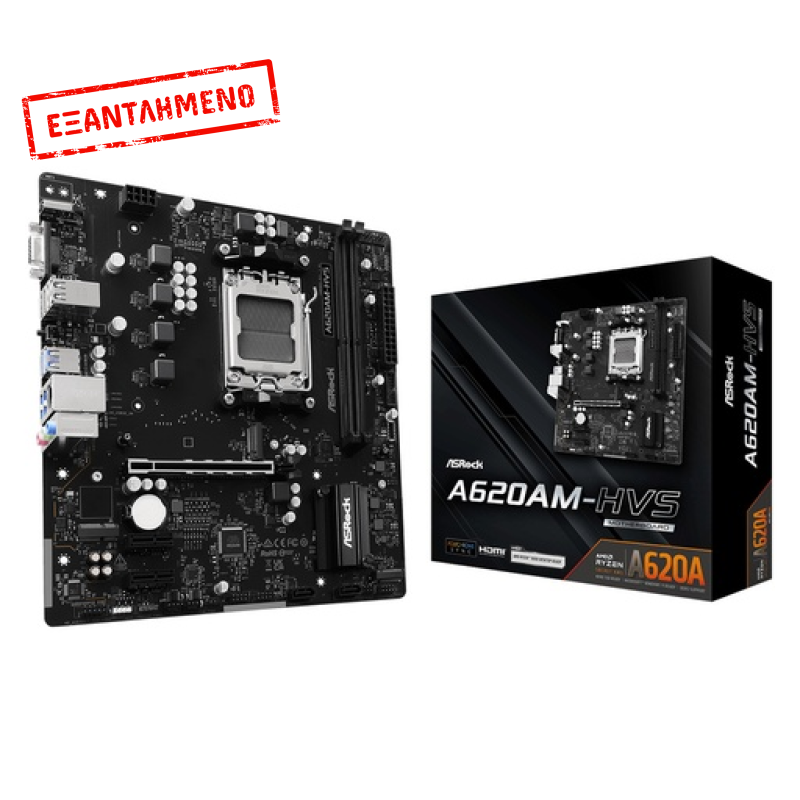 ASRock A620AM-HVS Motherboard Micro ATX με AMD AM5 Socket