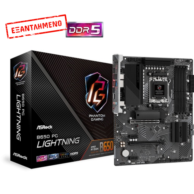 ASRock B650 PG Lightning Motherboard ATX με AMD AM5 Socket