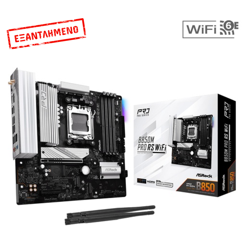 ASRock B850M Pro RS WiFi Motherboard Micro ATX με AMD AM5 Socket