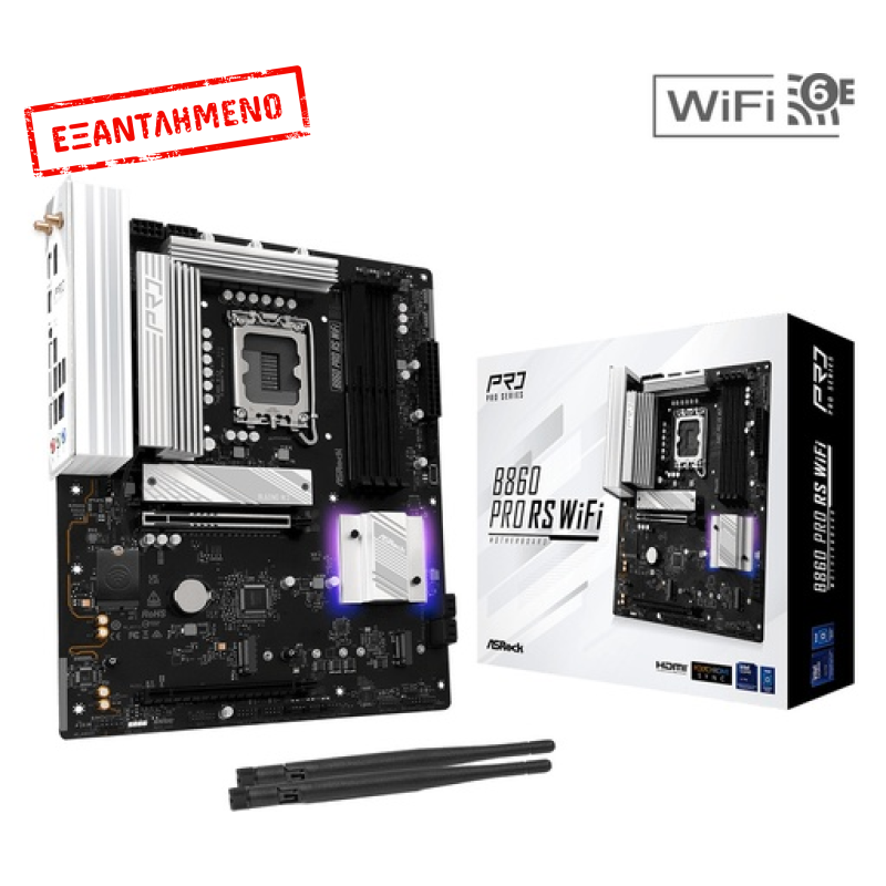 ASRock B860 Pro RS WiFi Motherboard ATX με Intel 1851 Socket