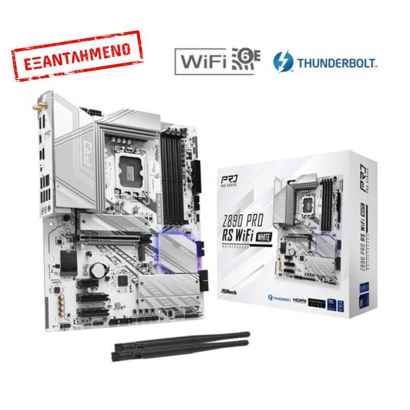 ASRock Z890 Pro RS WiFi White Motherboard ATX with Intel 1851 Socket