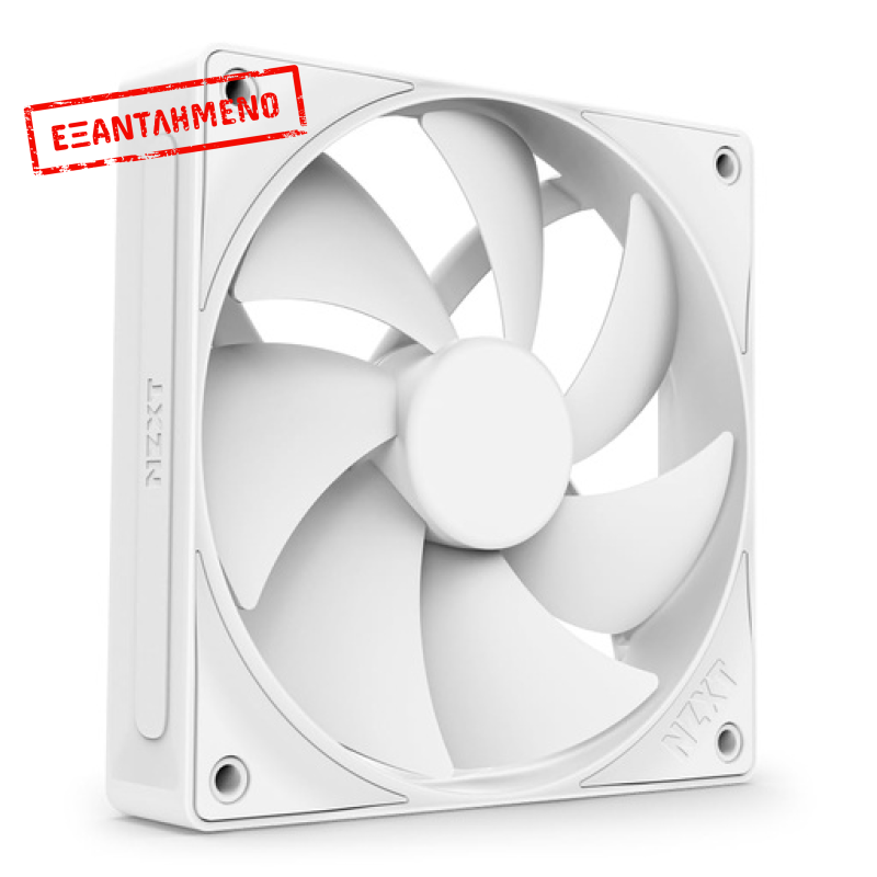 NZXT F120P Case Fan με Λευκό Φωτισμό και Σύνδεση 4-Pin PWM Λευκό