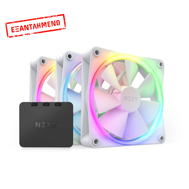 NZXT F120 RGB Case Fan με Σύνδεση 4-Pin PWM 3τμχ Λευκό