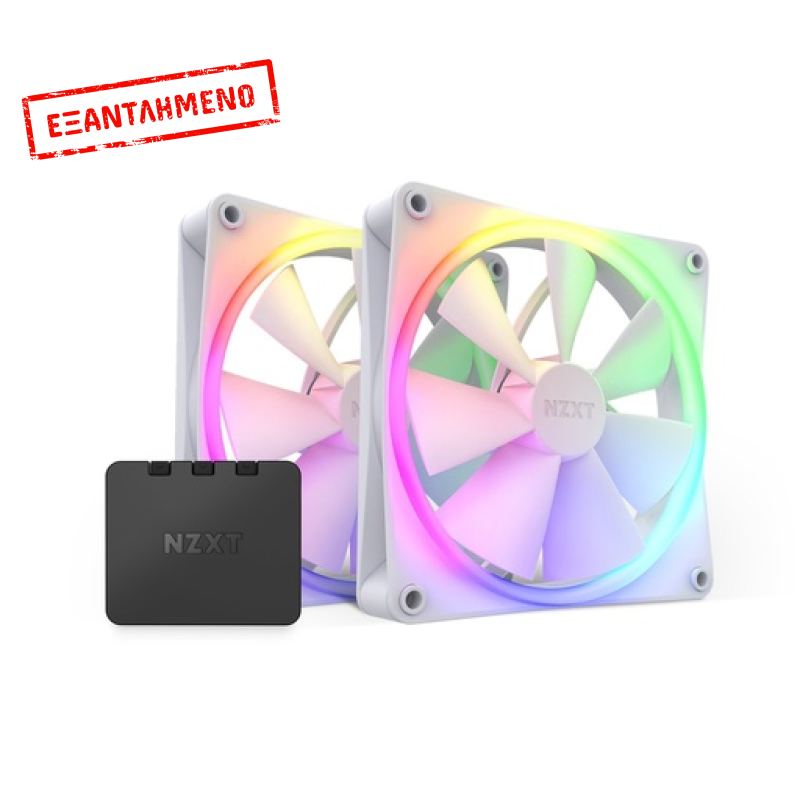NZXT F140 RGB Case Fan με Σύνδεση 4-Pin PWM 2τμχ Λευκό