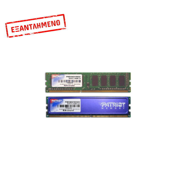 PATRIOT SIGNATURE DDR3 04GB 1333MHz PC3-10600 2R/2S