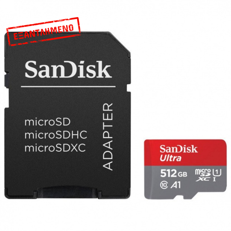 Sandisk Ultra microSDXC 512GB Class 10 U1 A1 UHS-I + Adapter
