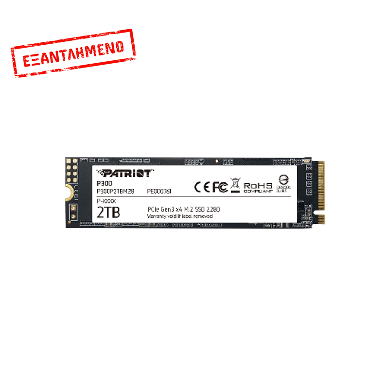 PATRIOT P300, 002TB M2/2280 PCIe3x4/NVMe 2100/1650MBs