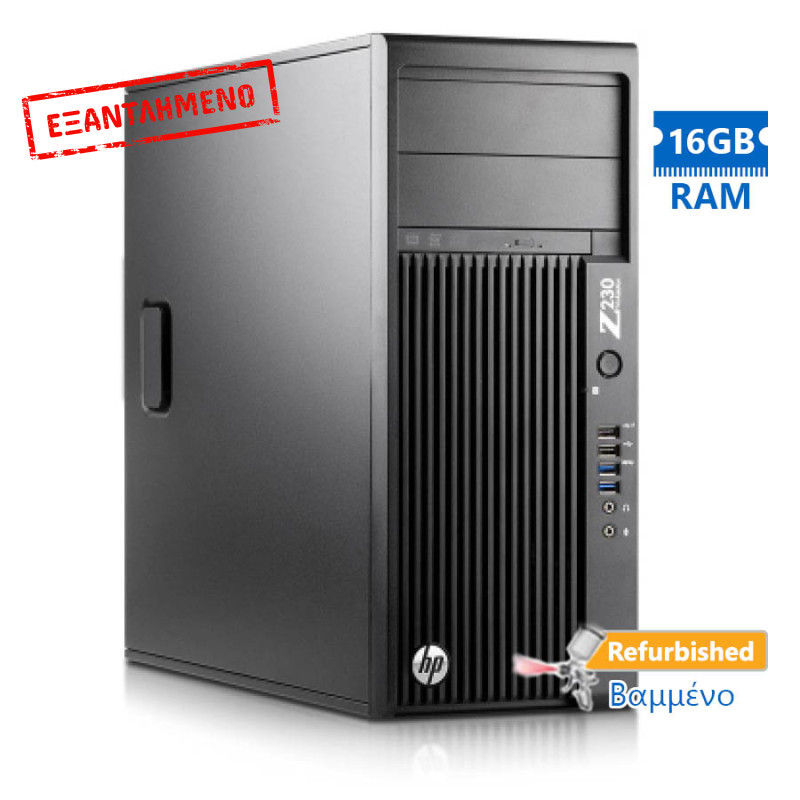 HP Z230 Tower i7-4790/16GB DDR3/1TB/DVD/8P Grade A+ Workstation Refurbished PC