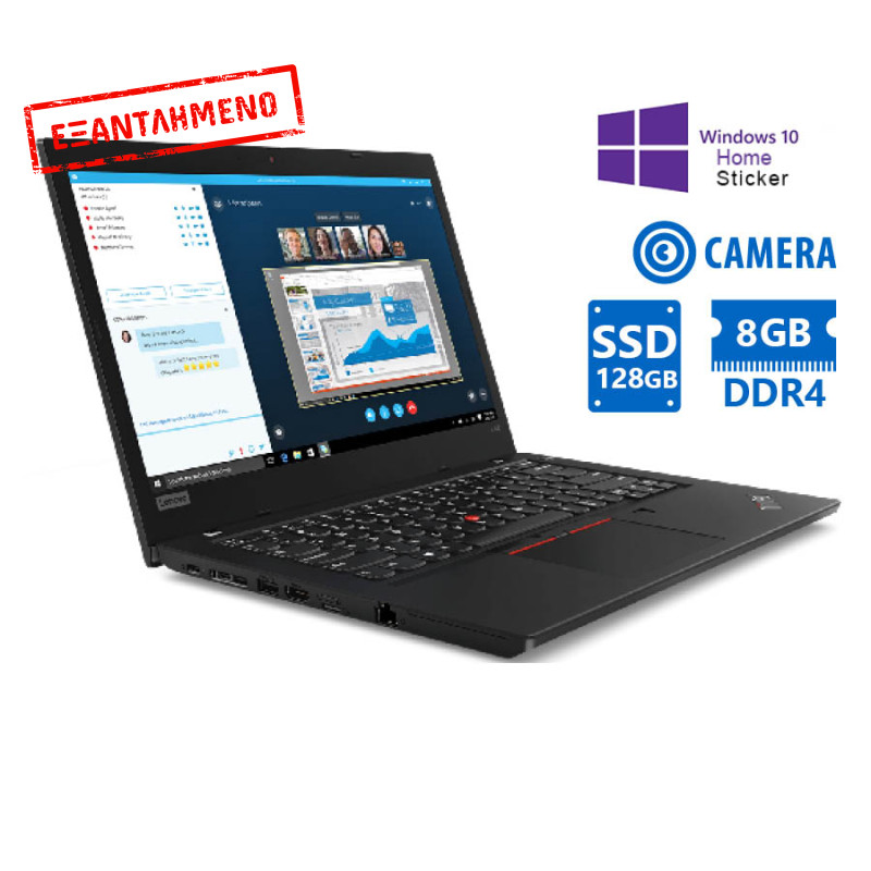 Lenovo (A-) ThinkPad L480 i5-7300U/14``/8GB DDR4/128GB SSD/No ODD/Camera/10H Grade A- Refurbished La