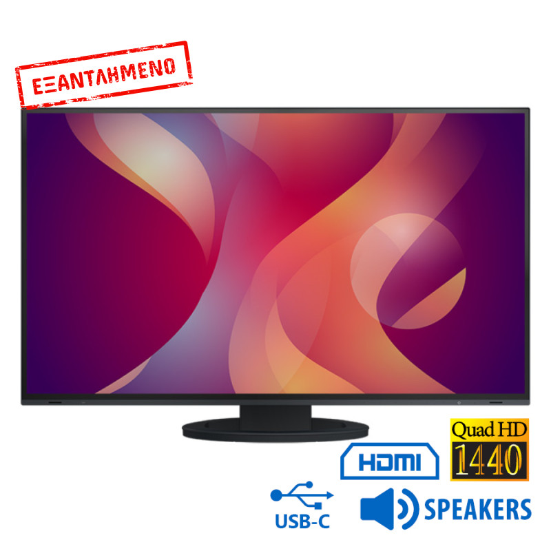 Used Monitor FlexScan EV2795 IPS/Eizo/27``QHD/2560x1440/Wide/Black/w/Speakers/DP & HDMI & USB Type-C