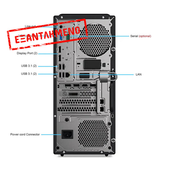 Lenovo M920t Tower i7-8700/16GB DDR4/512GB M.2 SSD/No ODD/10P Grade A+ Refurbished PC