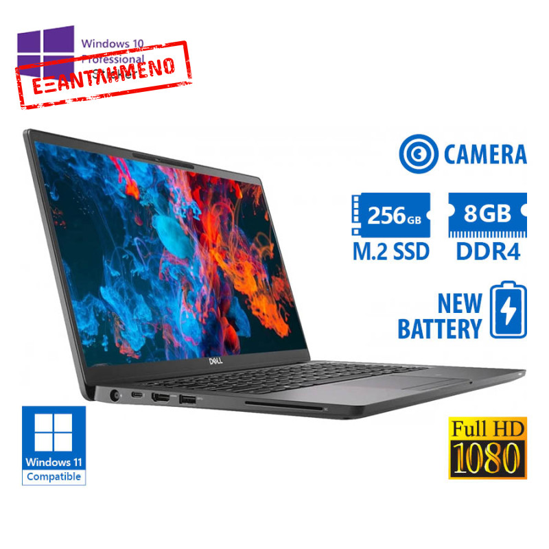 Dell Latitude 7400 i5-8365U/14``FHD/8GB DDR4/256GB M.2 SSD/No ODD/Camera/New Battery/10P Grade A Ref